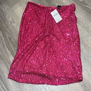 NWT Pink Sequence Skirt - Medium